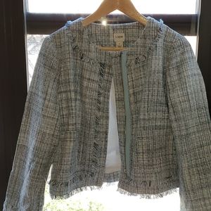 Blue cotton jcrew blazer